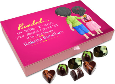 

Chocholik Rakhi Gift Box -Bonded Always Connected - 12pc Truffles(144 g)