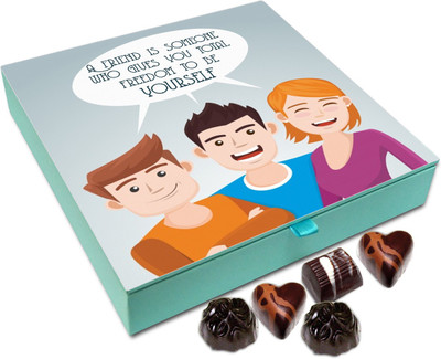 

Chocholik Friendship Gift - A Friend Is Someone Who Gives You Total Freedom To Be Yourself - 9 Pc Truffles(108 g)
