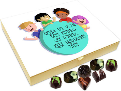 

Chocholik Friendship Gift - Never Let Your Best Friends Get Lonely... Keep Disturbing Them - 20 Pc Truffles(240 g)