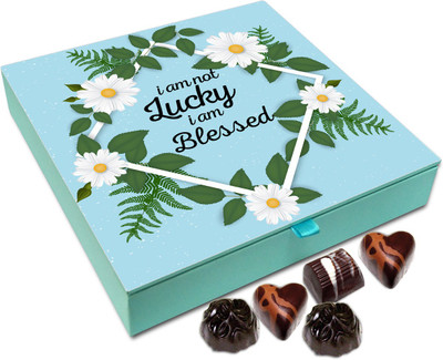 

Chocholik Gift Box - I Am Not Lucky I Am Blessed - 9pc Truffles(108 g)