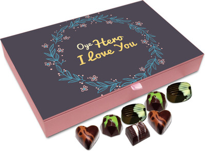 

Chocholik Gift Box - Oye Hero I Love You - 12pc Truffles(144 g)