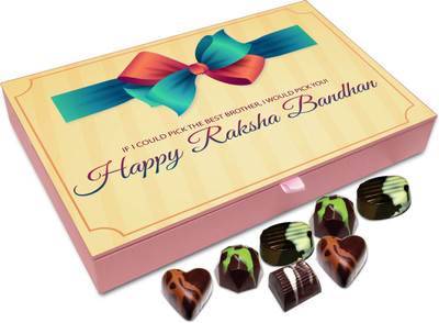 

Chocholik Rakhi Gift Box - If i coukd pick the best brother, I would pick you - 12pc Truffles(144 g)
