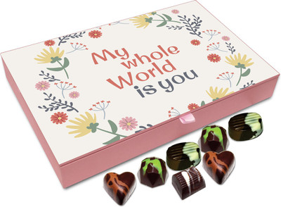 

Chocholik Gift Box - My Whole World Is You - 12pc Truffles(144 g)