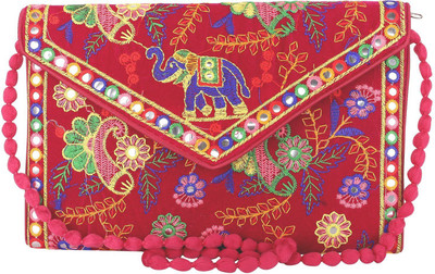 

SUVASANA Casual Pink Clutch