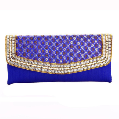 Utsavi Party Blue Clutch