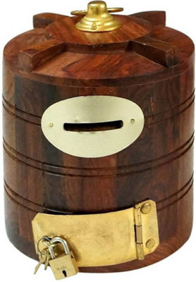 

OnlinePurchas TANK SHAPED Coin Bank(Brown)
