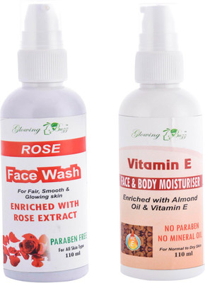 

Glowing Buzz Rose Face Wash and Vitamin E Moisturiser(Set of 1)