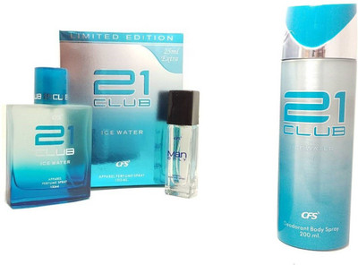

21 CLUB CFS ICE WATER 100ML+25ML FREE, 200ML DEO(Set of 2)