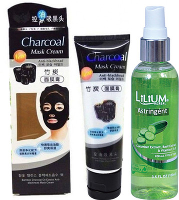 

Adbeni Charcoal Mask And Astringent Skin Toner Combo(Set of 2)