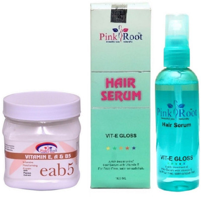

Pink Root Vitamin eab5 Cream 500ml and Hair Serum 100ml(Set of 2)