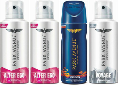 

Park Avenue 2 Alter Ego & 1 Horizon & 1 Voyage Body Spray - For Men(520 ml, Pack of 4)