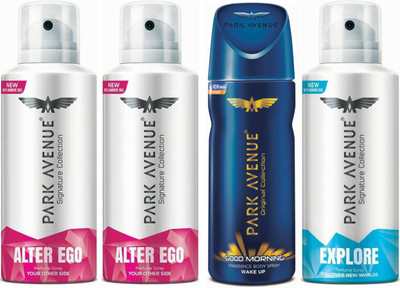 

Park Avenue 2 Alter Ego & 1 Good Morning & 1 Explore Body Spray - For Men(520 ml, Pack of 4)