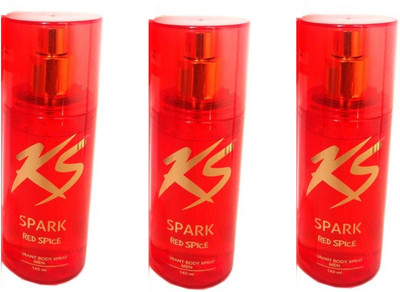 

KamaSutra Spark Red Spice Body Spray For Men 140ML Each (Pack of 3) Perfume Body Spray - For Men(420 ml, Pack of 3)