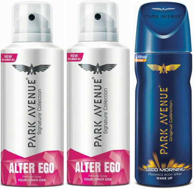 

Park Avenue 2 Alter Ego & 1 Good Morning Body Spray - For Men(390 ml, Pack of 3)