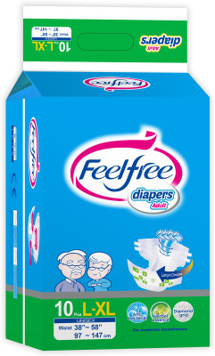 

Feel Free Adult Diapers - L - XL(10 Pieces)