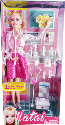 

TALKING GANESHA High Quality Doctor Berbie Doll For Girls with Doctor Accessories - Multicolor(Multicolor)