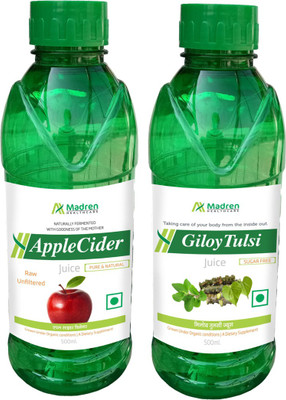 

Madren Healthcare Apple Cider Vinegar & Giloy Tulsi Juice(2 x 250 ml)
