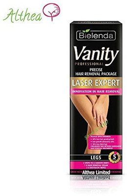 

Bielenda Vanity Professional Laser Expert Hair Removal Kit Cream & Wipes For Legs, Express Effect(30 ml)