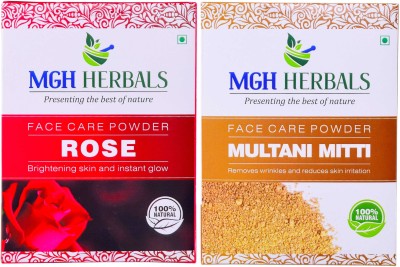 

MGH Herbals Rose & Multani Powder Pack of 2 (Each 100grm)(200 g)