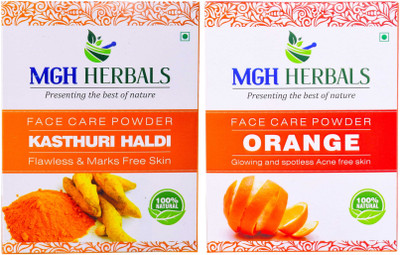 

MGH Herbals Kasturi Haldi & Orange Powder Pack of 2 (Each 100grm)(200 g)