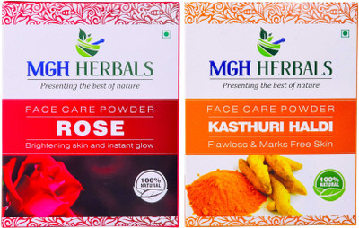 

MGH Herbals Rose & Kasturi Haldi Powder Pack of 2 (Each 100grm)(200 g)