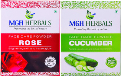 

MGH Herbals Rose & Cucumber Powder Pack of 2 (Each 100grm)(200 g)