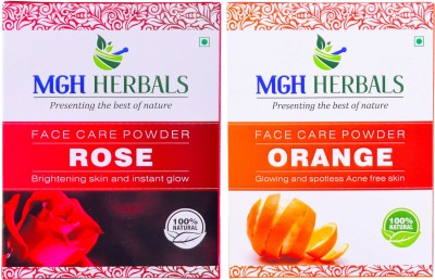 MGH Herbals Rose & Orange Powder Pack of 2 (Each 100grm)(200 g)