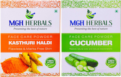 

MGH Herbals Kasturi Haldi & Cucumber Powder Pack of 2 (Each 100grm)(200 g)