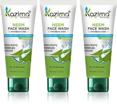 

KAZIMA Neem Face Wash (100 ML Pack 3) With Tea Tree & Tulsi (Nourishes Skin + Pore Purifying Skin Defense) Face Wash(100 ml)