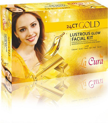 

Lacura 24CT Gold Lustrous Glow Facial Kit (6 Steps) 260 ml