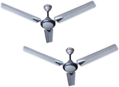 

VOLTGUARD STAR-1 SILVER BLUE PACK OF 2 3 Blade Ceiling Fan(SILVER BLUE, Pack of 2)