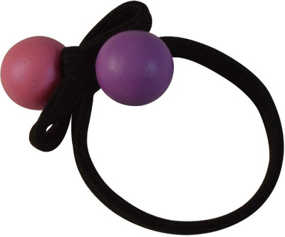 

Sarah 4 pcs Basic Style Black Rubber Bowknot with Colorful Balls - Pack of 4 pcs Rubber Band(Multicolor)