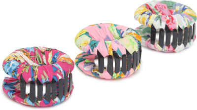 

SVAZ Handmade Fabric Hair claw / Hair clutcher / Hair accessories for Women and Girls Set of 3 Hair Claw(Multicolor)
