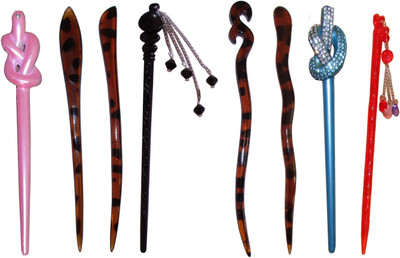 

HINDP Combo of Multi Color Juda Sticks Bun Stick(Multicolor)