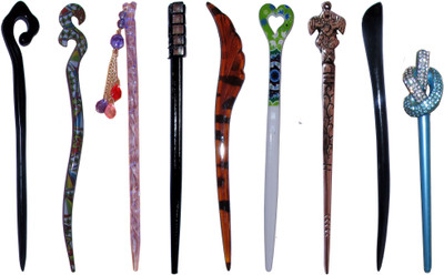 

haughty Combo of Multi Color Juda Sticks Bun Stick(Multicolor)