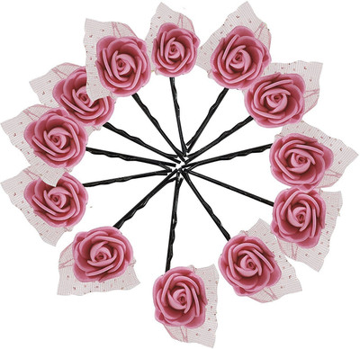 

AASA Hair Pins For Bun Decorations Hair Accessories, Juda pins for wedding set, Light Pink Hair Pin(Pink)