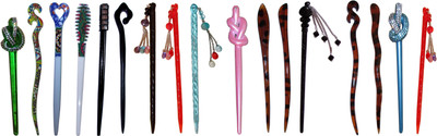

GUIO Combo of Multi Color Juda Sticks Bun Stick(Multicolor)
