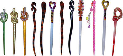 

loi Combo of Multi Color Juda Sticks Bun Stick(Multicolor)