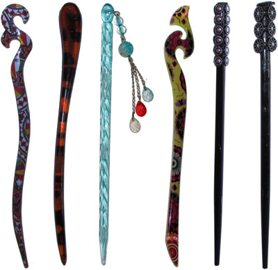 

gagat Combo of Multi Color Juda Sticks Bun Stick(Multicolor)