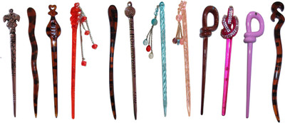 

GARIMA Combo of Multi Color Juda Sticks Bun Stick(Multicolor)