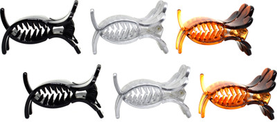 

Ram Mali Pack Of 6 Pieces Hair Clutchers For Girls / Women.(Randon Colours). Hair Clip(Multicolor)