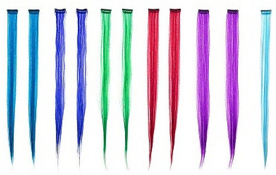 

AASA hair extension clip, artificial colour hair extension multicolour hair accessories Hair Extension