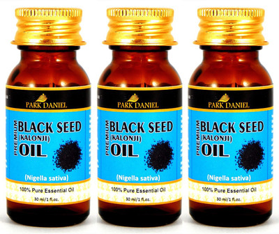 

Park Daniel Organic Black Seed oil(Kalonji Oil) combo pack of 3 bottles of 30 ml(90 ml) Hair Oil(90 ml)