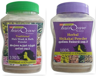 

hairOcare COMBO - Herbal Hairwash Powder (175g) + Herbal Shikakai Powder (175g)(350 g)