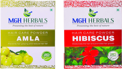 

MGH Herbals Amla and Hibiscus Powder Pack of 2 (Each 100gm)(200 g)