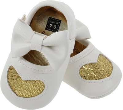 

Seajol Girls Velcro Casual Boots(White, Golden