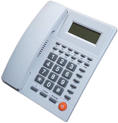 

Lemish KX-T1588CID FSK/DTMF Caller Id Compatible Phone One Touch Redial Telephone-White Color Corded Landline Phone(White)