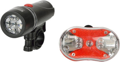 

PEDAL MACHINE two mode led bycycle front light & 7 mode 9 LED rear light LED Front Rear Light Combo(Black)