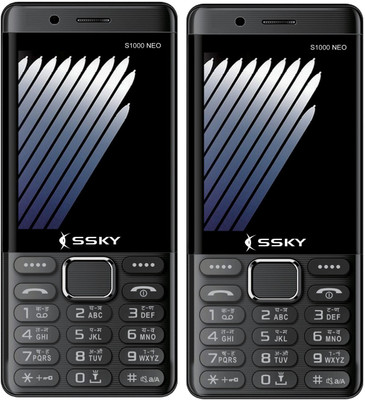 

Ssky S1000 Neo Combo of Two Mobiles(Grey)