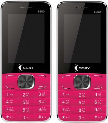 

Ssky S900 Combo of Two Mobiles(Pink)